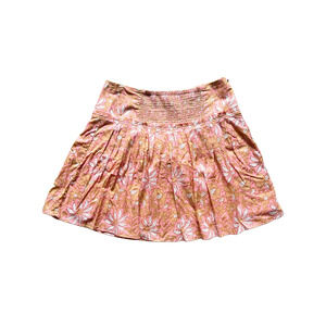 Banana Republic Mini Skirt 8 Pink Floral Boho Coquette Feminine Romantic Preppy